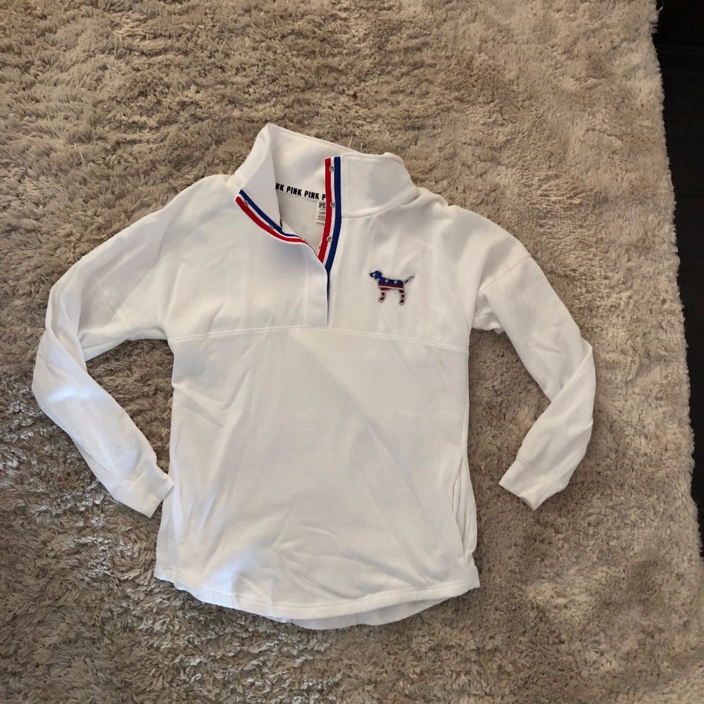 Red White and Blue VS Pink long sleeve